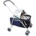 Small Navy Blue Folding Dog Stroller