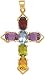 14k Gold & Semi-Precious Stone Cross (3.66ctw).