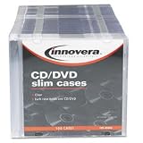 CD/DVD Polystyrene Thin Line Storage Case, Clear, 100/Pack