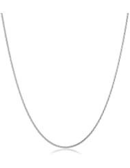Duragold 14k White Gold Adjustable Spiga Chain Necklace, 18" + 2" Extender