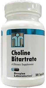 Choline Bitartrate 100 Capsules by Douglas Labs