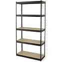 Gorilla Rack GR6-3414-5-IMP 5-Shelf 34-by-14-by-72-Inch Shelving Unit, Black