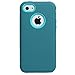 Heavy Duty High Impact Shockproof Dirtproof Hard + Soft Defender Case Cover for Apple iPhone 5c + Stylus + Screen Protector - Teal & Blue