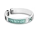 Fundraising For A Cause Teal Ribbon Fabric Bangle Bracelet (1 Bracelet)