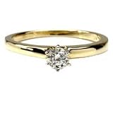 1/4 Carat Diamond Solitaire 14k Yellow Gold Engagement Ring