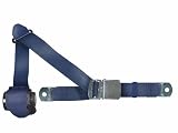 3-Point Retractable Lap & Shoulder Seat Belt, Navy, with Chrome Lift Latch