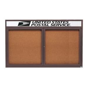 2 Door Framed Enclosed Bulletin Board