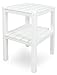 POLYWOOD TWSTWH Two Shelf Side Table, White