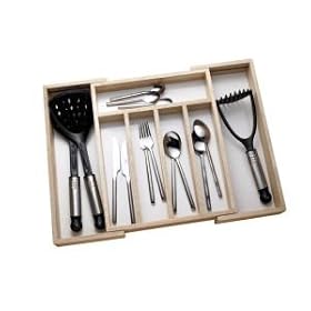 Expandable Cutlery Tray Drawer Beechwood
