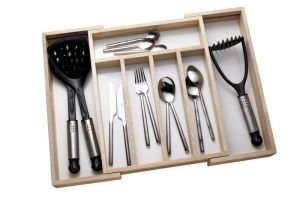 Expandable Cutlery Tray Drawer Beechwood