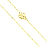 24K Gold 20 Diamond Cut Rolo Link Necklace