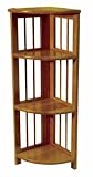 ACE Hardware- LIVING ACCENTS I 315-17 FOLDING CORNER STAND - 3 SHELF HONEY OAK