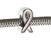 Lung Cancer White Awareness Ribbon Bead - 4mm Diameter Hole Bead fits Pandora, Biagi, Chamilia, and other European Charm Bracelets.