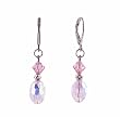 Earrings - E78 - Crystal Rice Drop ~ Rose AB (Pink Iridescent)