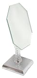 Aquatico Trino Single Sided Octagonal Mirror, Acrylic Jewel Stem Embellishment, Chrome