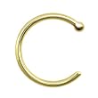 18 Gauge Solid 14KT Yellow Gold Nose Hoop - 5/16"