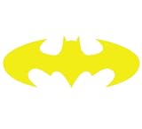 Batman Classic Logo Decal Sticker - Size:3.0 x 7.9 inches - Color:Yellow