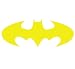 Search : Batman Classic Logo Decal Sticker - Size:3.0 x 7.9 inches - Color:Yellow