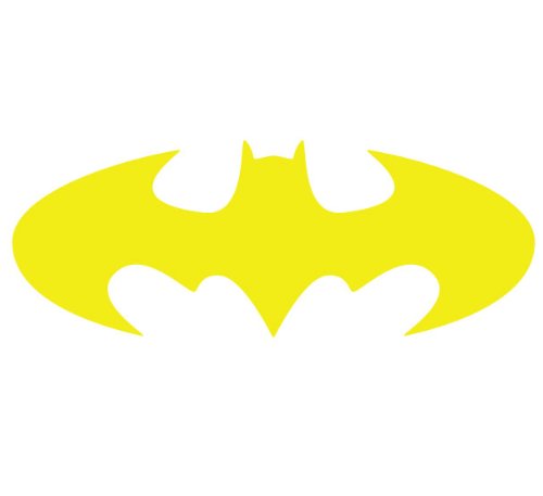  Batman Classic Logo Decal Sticker - Size:3.0 x 7.9 inches - Color:Yellow