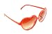 New Neon Lolita Heart Shaped Funky Sunglasses - (4 Colors Available), Orange