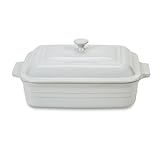 IMAGE OF 4.5-Quart Rectangular Casserole with Lid in White