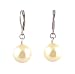 Earrings - E106 - Glass Pearl Drops (10 mm) hung on Silver Tone Leverbacks ~ Cream