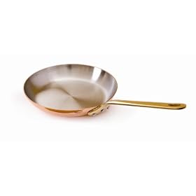 Copper Frypan 20cm, Bronze Handle