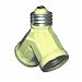 Leviton 00600128I Twin Socket Adapter