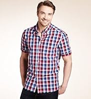 Blue Harbour Pure Cotton Bold Gingham Checked Shirt