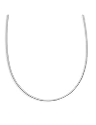 Genuine Elegante Necklace. 20" 2mm Round Omega Necklace. 100% Satisfaction Guaranteed.