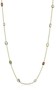 Diane Yang Long Multi Color Stone Necklace
