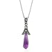 Marcasite and Amethyst Pendant/Necklace in Sterling Silver with 18" Chain