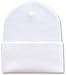 Beanie Plain White Winter Ski Woolly Hat