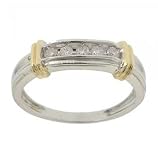 Men's 1/4 Carat Diamond 14K Two-tone Gold Wedding Ring