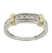 14K Two Tone Gold Mens Wedding Band - .25cttw Diamonds