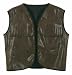 Faux Brown Leather Cowboy Vest w/Fringe 1/Pkg