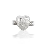 Valentines Day Bling Jewelry 925 Sterling Silver Heart Love Message Bead Pandora Troll Chamilia Biagi Charm Compatible