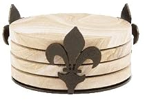 Thirstystone Metal Holder Thirstystone Coasters - Fleur de Lis - Espresso