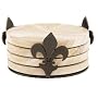 Thirstystone Metal Holder Thirstystone Coasters - Fleur de Lis - Espresso
