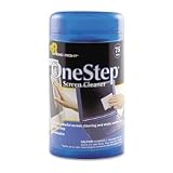 OneStep CRT Screen Cleaning Wipes, Nonstreaking, Anti-Static, 75/Dispenser Tub RRTRR1409