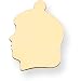 14K Gold Girl Stamping Disc 0.032