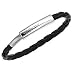Oxbow - W5116521  - Nomad Spirit - Bracelet Homme - Acier et Cuir Tressé Noir - 21 cm