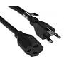 6 ft Outlet Saver Power Extension Cord - NEMA 5-15R to NEMA 5-15P