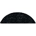 Durable Coporation Thermoset Vulvcanized Rubber Grand-Stand Beauty & Barber Anti-Fatigue Mat, Circle with Recess, for Indoors, Marble Black