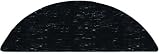Durable Coporation Thermoset Vulvcanized Rubber Grand-Stand Beauty & Barber Anti-Fatigue Mat, Circle with Recess, for Indoors, 36 Width x 60 Length x 3/8 Thickness, Marble Black
