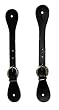 Abetta Black Saddle Leather Spur Straps