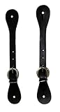 Abetta Black Saddle Leather Spur Straps