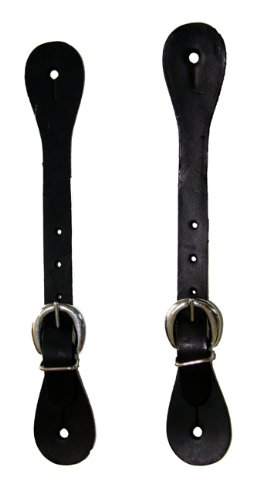 Abetta Black Saddle Leather Spur Straps
