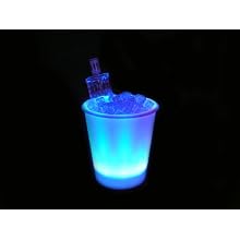 Fortune Products IB-RGBW9 LED Lighted Ice Bucket, 9.25" Diameter x 11.5" Height, 180oz Capacity, Multi-Color