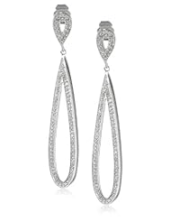 10k White Gold Diamond Drop Earrings (2/5 cttw, I-J Color, I2-I3 Clarity)